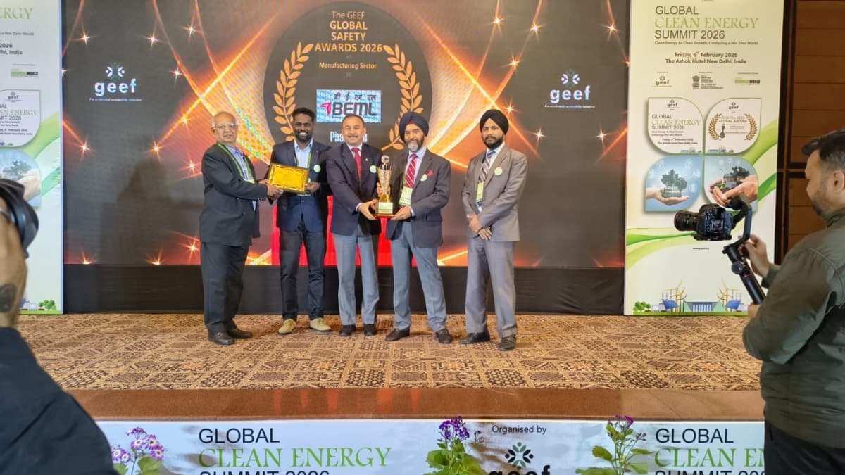 BEML's Palakkad Complex Wins Prestigious GEEF Global Safety Gold Award 2026