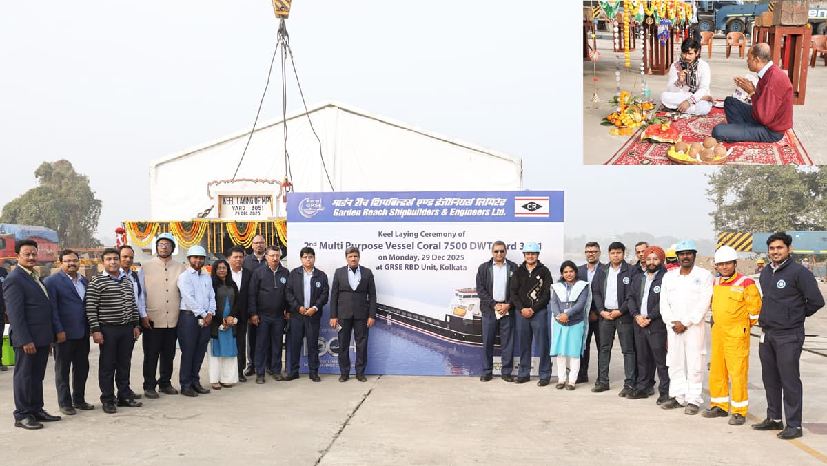 GRSE Strengthens Export Drive; Second MPV Takes Shape with Keel Laying