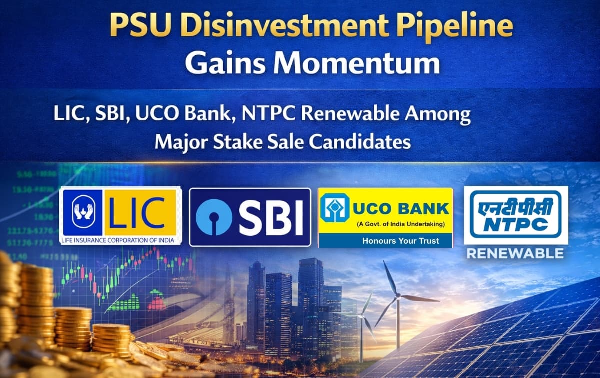 PSU Disinvestment 2025: LIC, SBI, UCO Bank Among Major Stake Sale Candidates