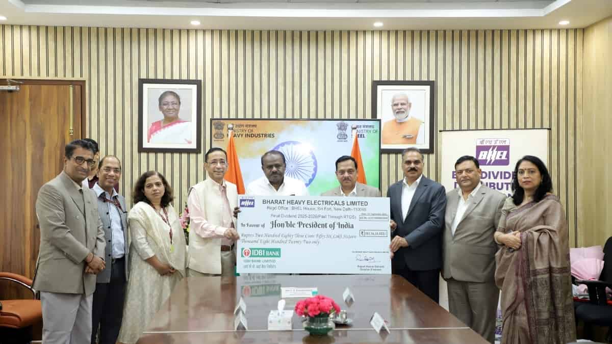 BHEL Pays ₹283.56 Crore Final Dividend to Govt of India for FY 2025-26