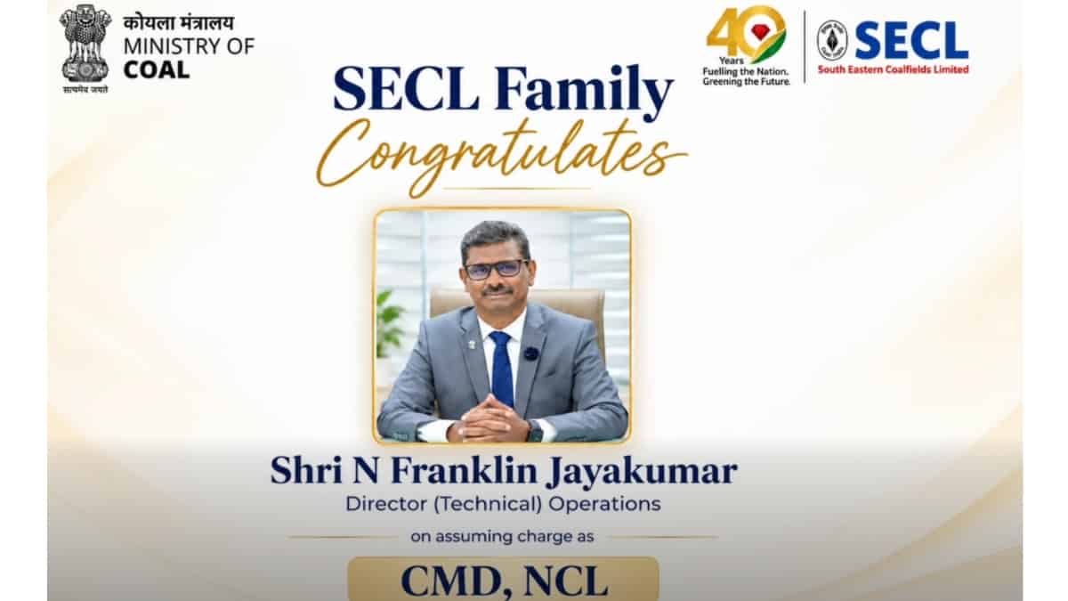 SECL Congratulates N. Franklin Jayakumar on Becoming CMD of NCL