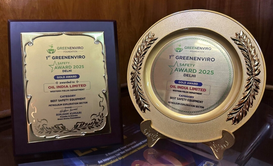 Oil India Ltd’s Western Fields Department secures Gold Award by Green Enviro Foundation