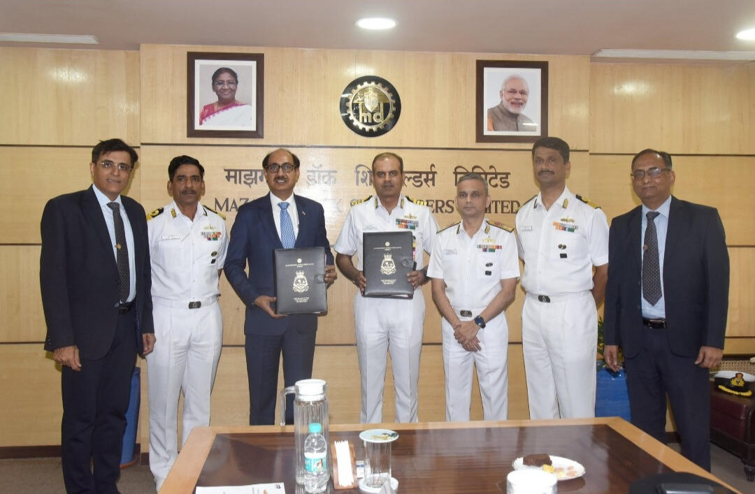 MDL created history with the delivery of two Capital Warships to Indian Navy