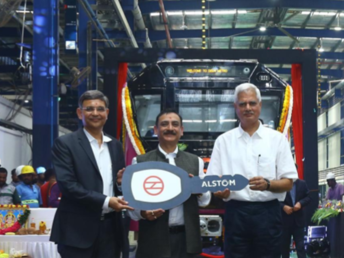 Alstom delivers the first train set for Delhi Metro Phase-IV