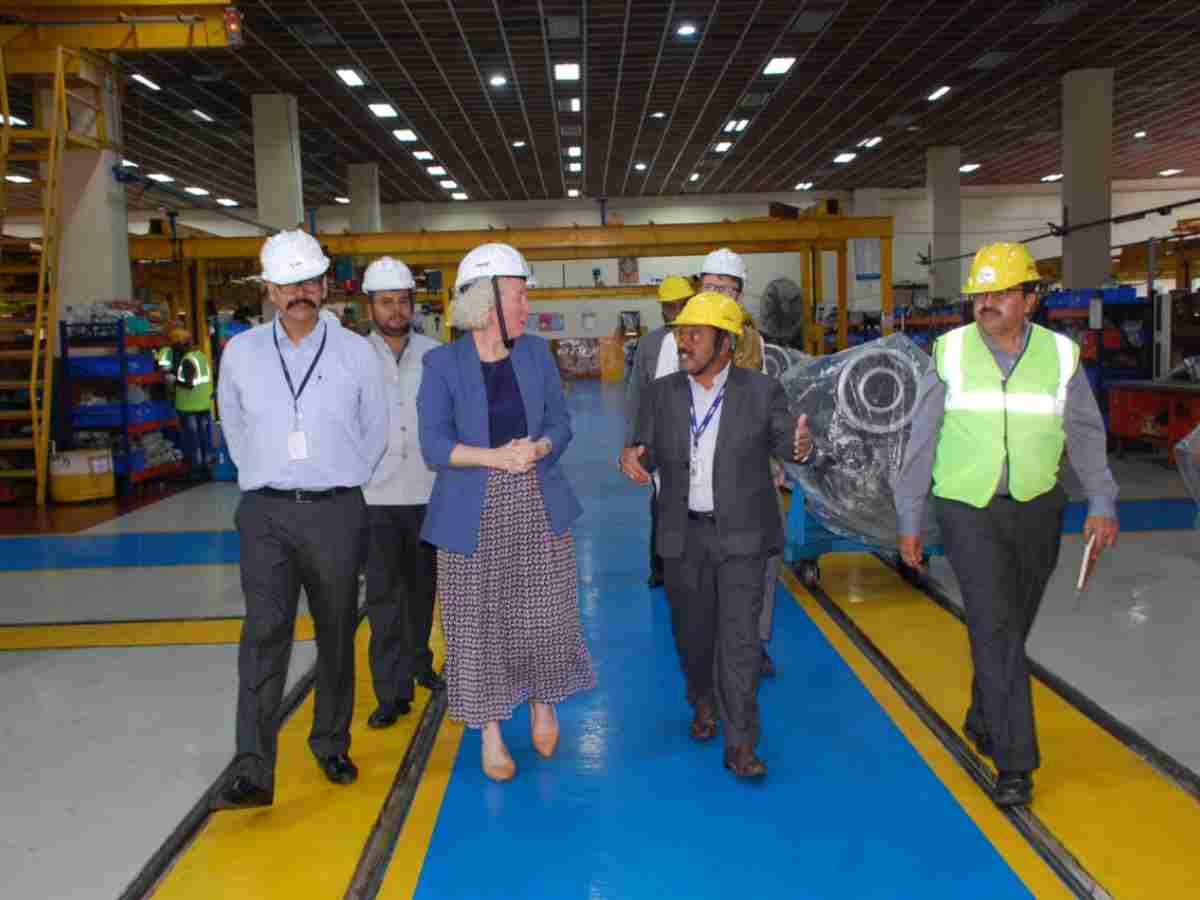 Australian Consul General Ms. Hilary McGeachy visited BEML's Mysuru complex