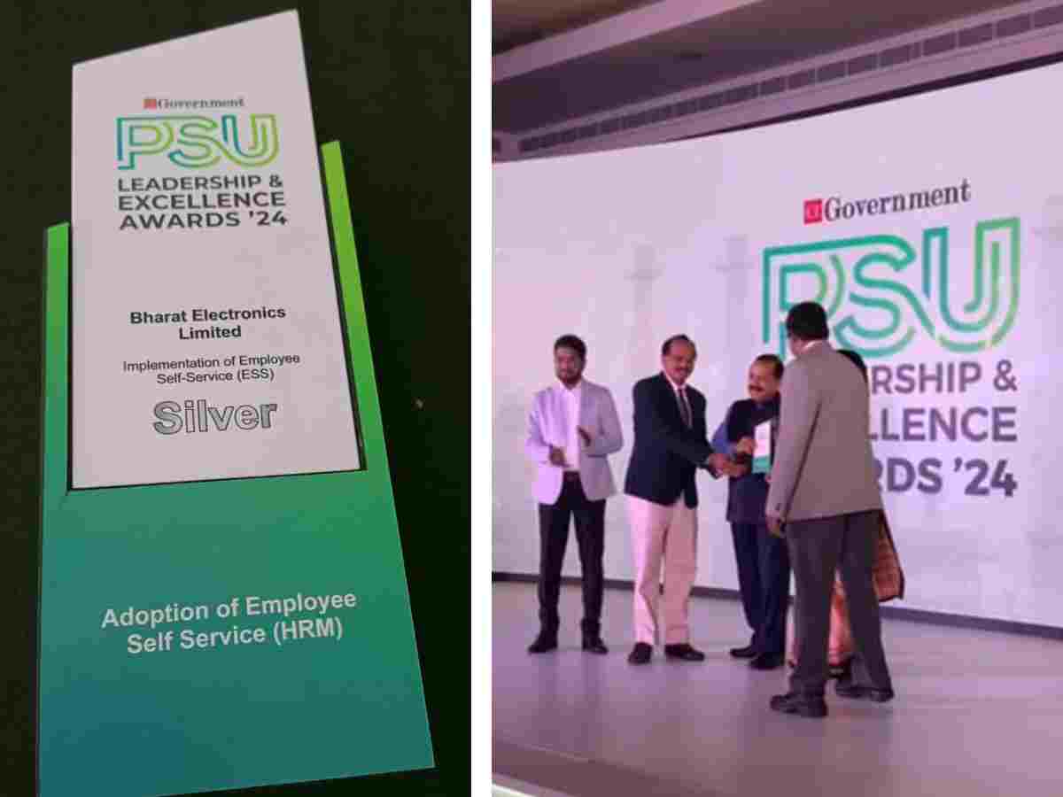 BEL received Silver award in 'Implementation (Digitisation) of Employee Self-Service' category