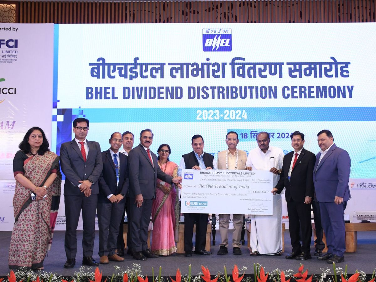 BHEL pays Rs 55 Crore Final Dividend for FY 2023-24 to Govt