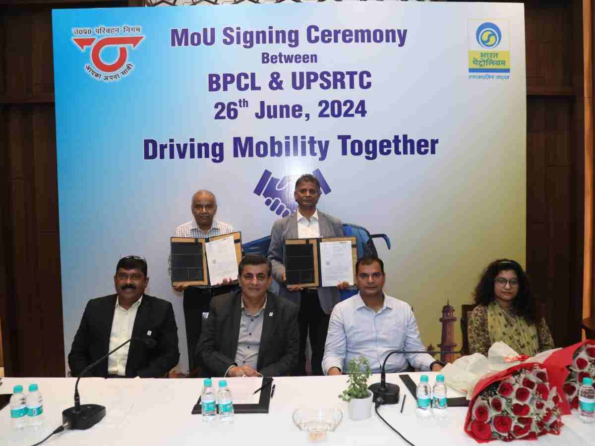 BPCL and UPSRTC Sign MoU to Install Water Coolers at UPSRTC Bus Stands across UP
