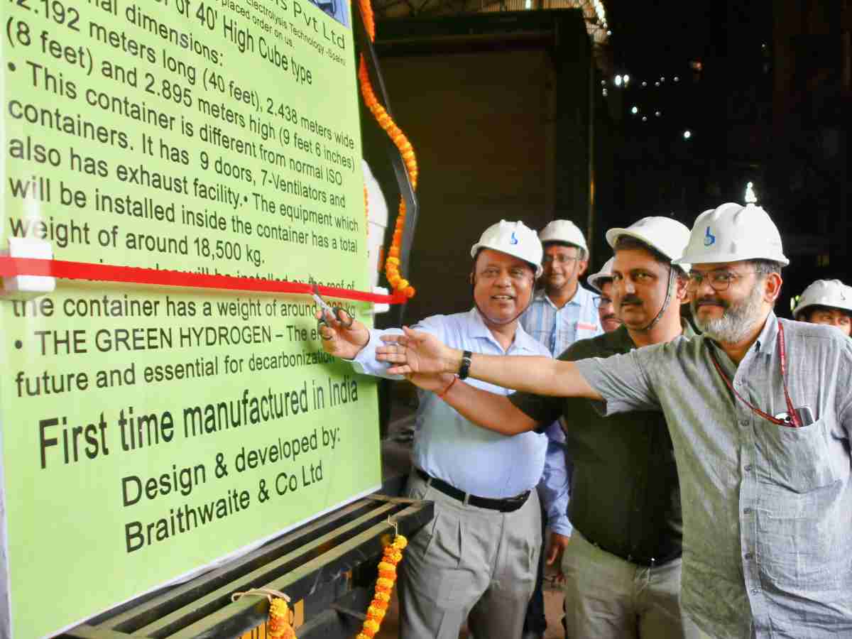 Braithwaite developed India’s first Container to transport Green Hydrogen