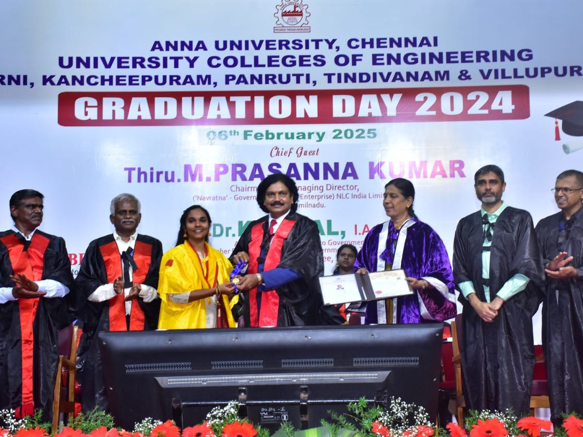 CMD, NLCIL, Prasanna Kumar Motupalli, Chief Guest at Anna University Graduation Day