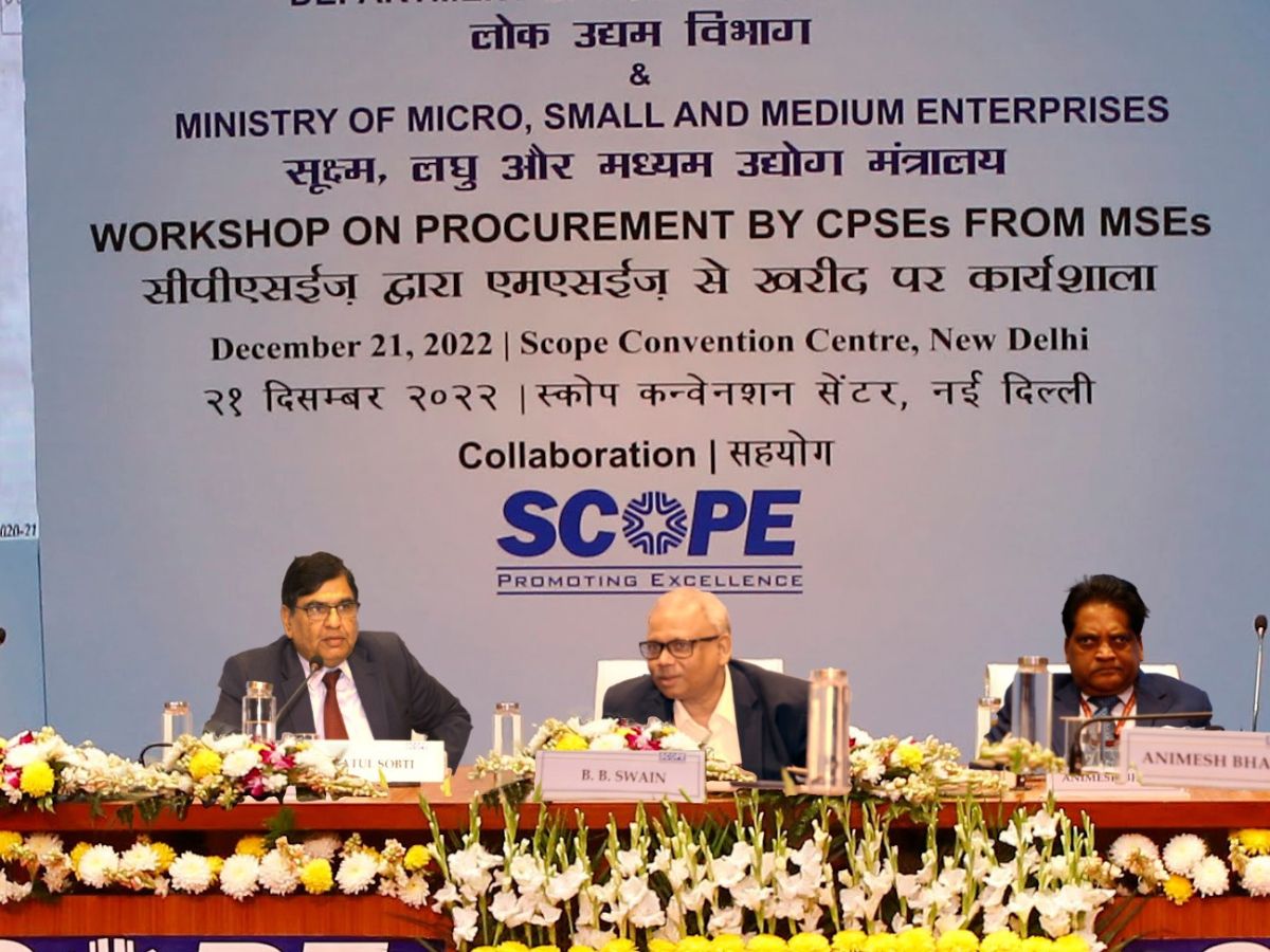 DPE with SCOPE, organised ‘Workshop on Procurement by CPSEs from MSEs’