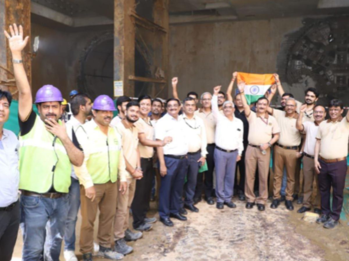 Delhi Metro achieves tunnel breakthrough on Phase-4 Golden Line at Chhatarpur Mandir Station