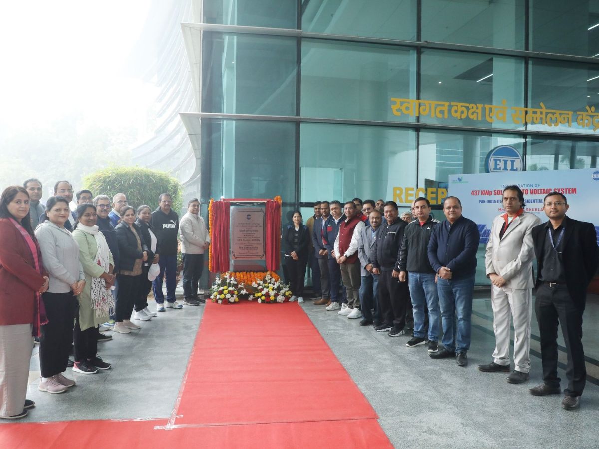 EIL CMD Vartika Shukla inaugurated 437 KWp SPV system