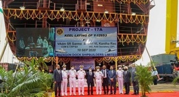 GRSE lays Keel of third advanced stealth frigate ship under Project 17A