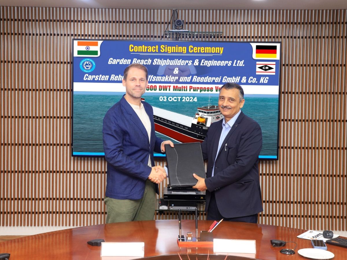 GRSE signs contract for 5th of 08 Multi-purpose Export Vessels