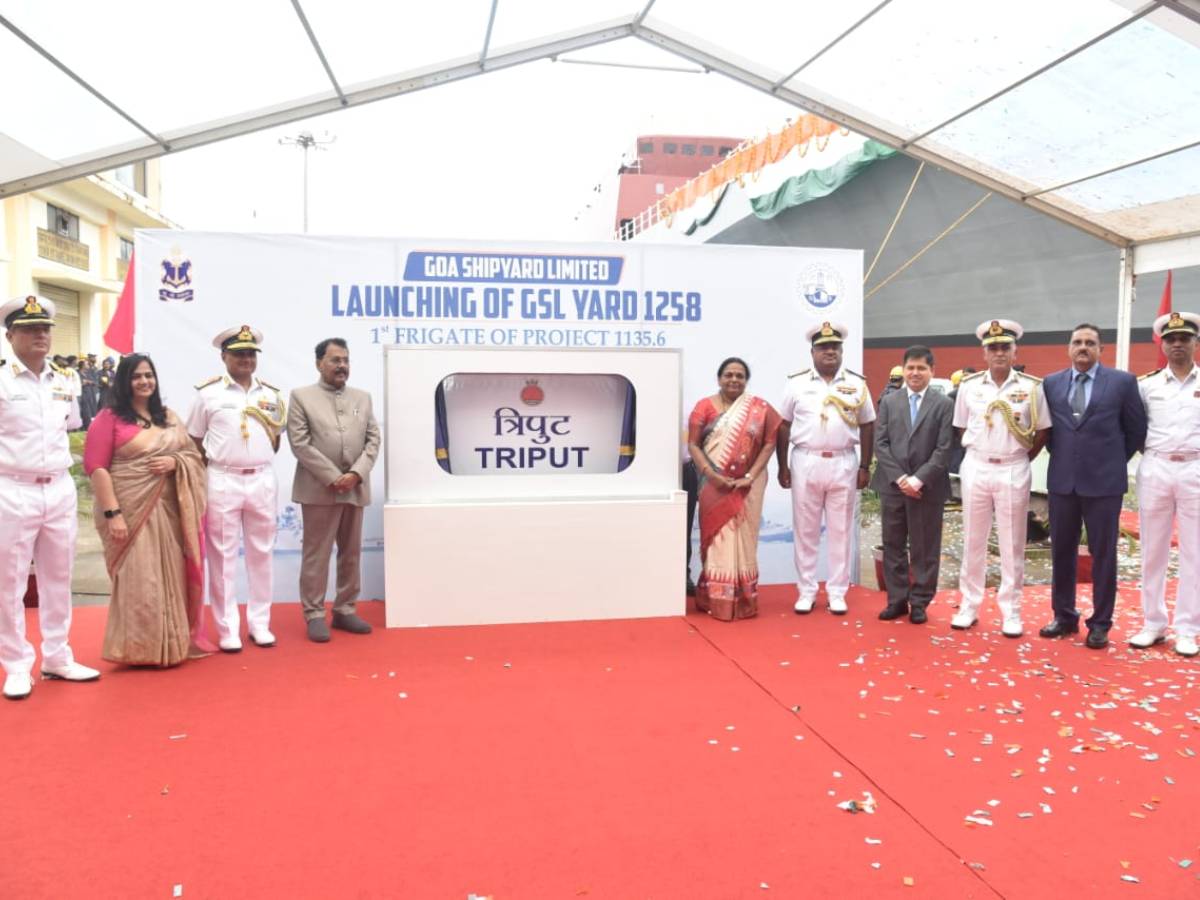 Goa Shipyard Limited launched first indigenous P1135.6 Frigate