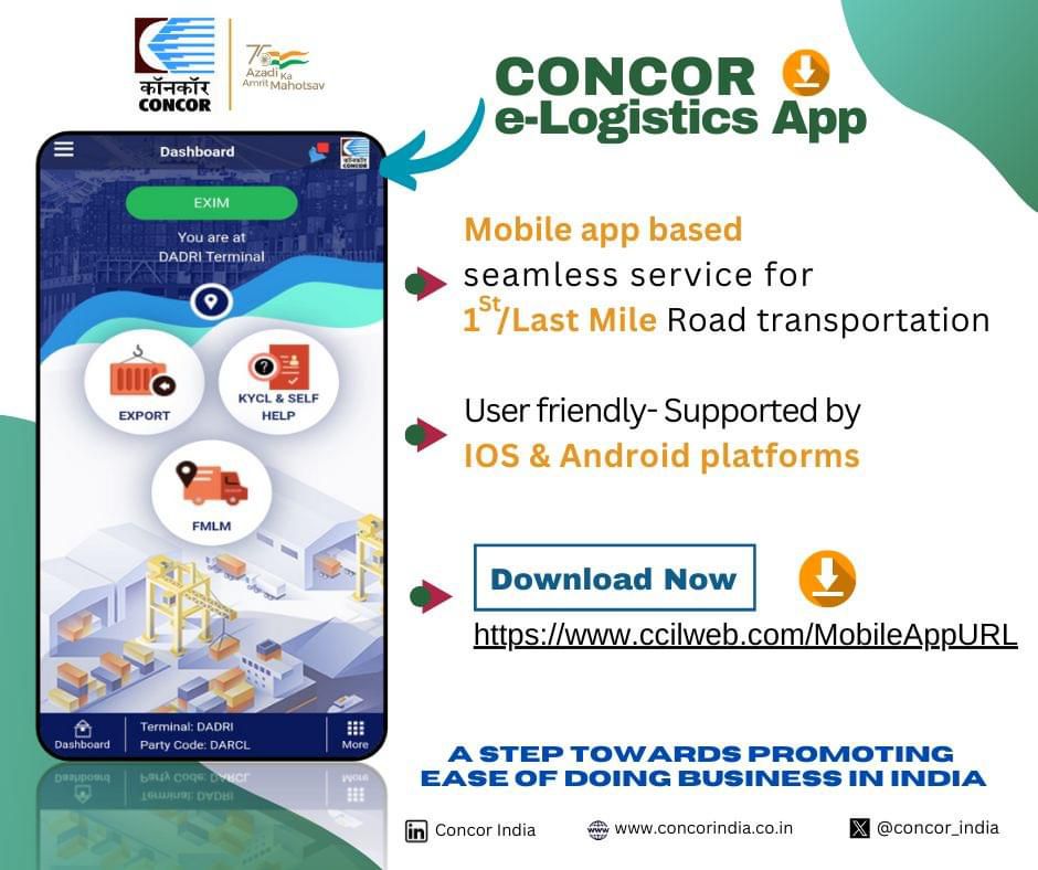 CONCOR unveils e-Logistics App