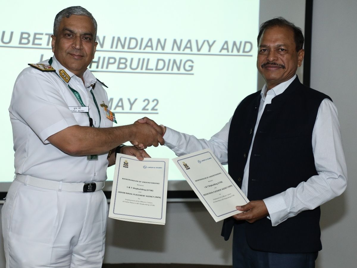 Indian Naval Placement Agency and L&T signs MoU