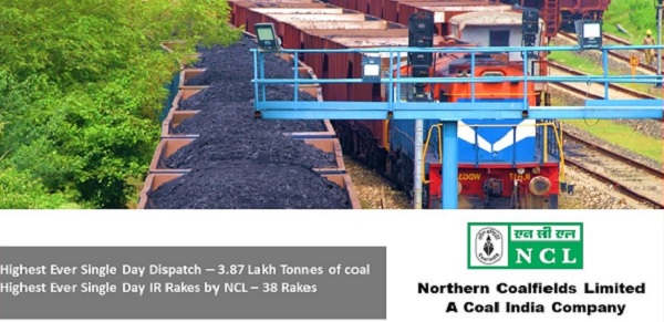 NCL dispatched 3.87 Lakh Tonnes, the highest ever coal in a single day