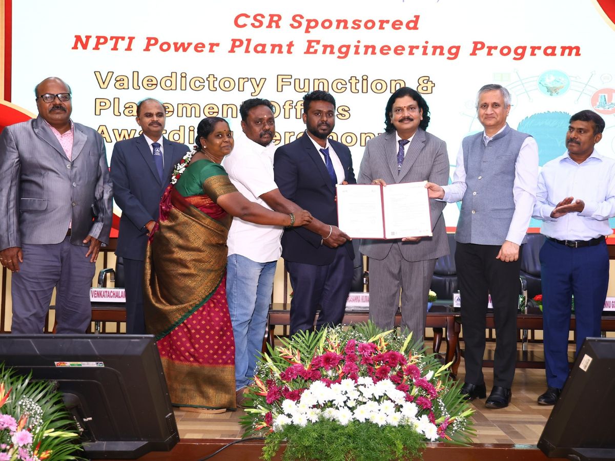 Valedictory Function of NLCIL- NPTI collaborative power plant engineering program & placement offers awarding ceremony