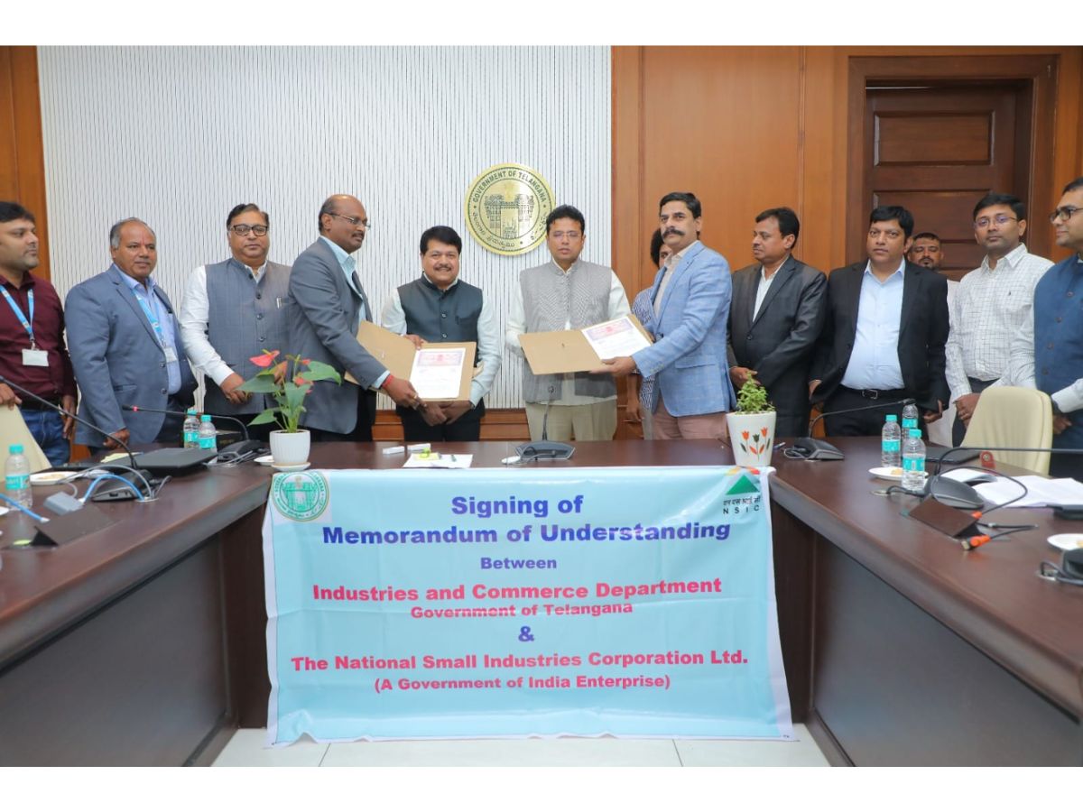 NSIC and Department of Industries and Commerce, Telangana Govt sign MoU