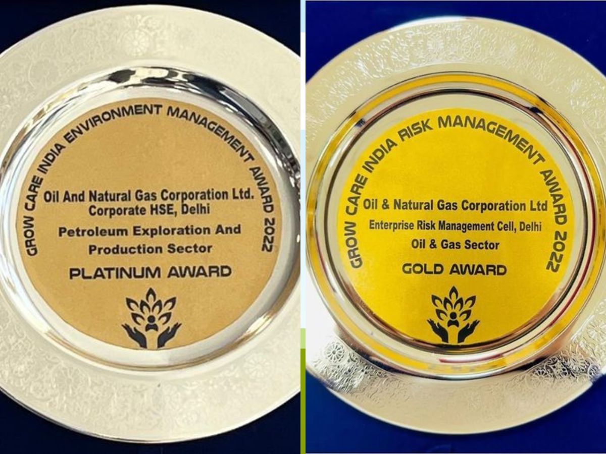 ONGC received dual honors at Grow Care India Awards