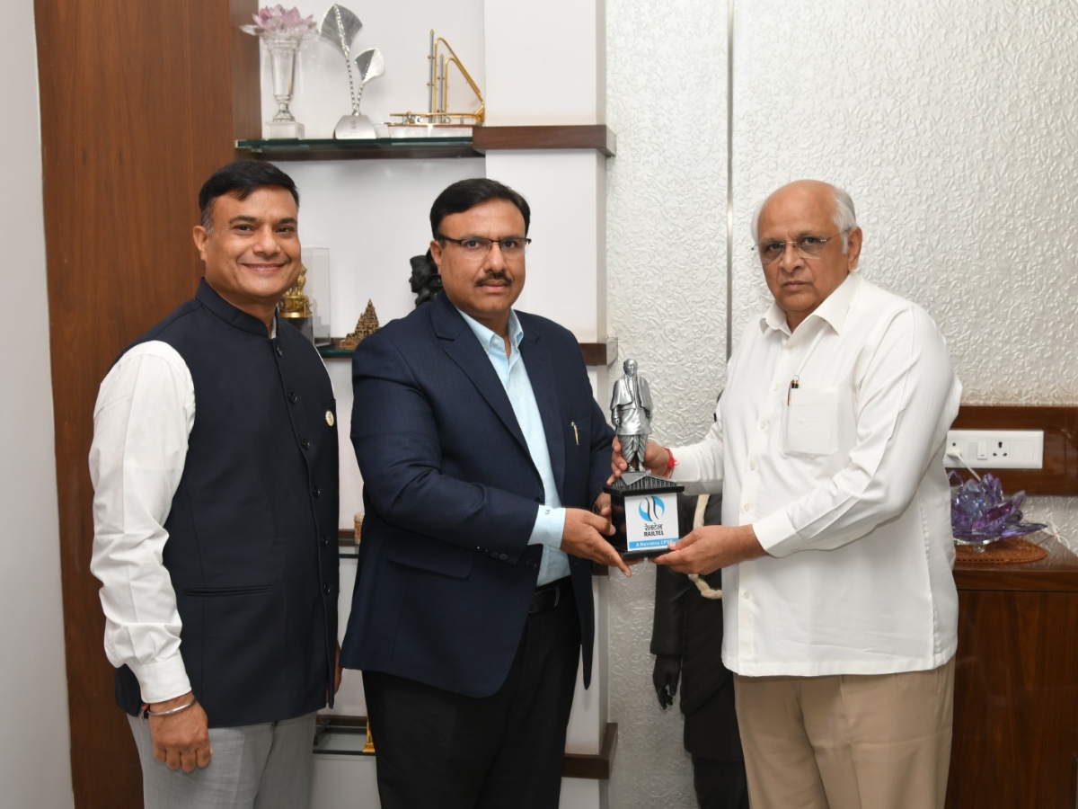 Pr. ED RailTel met Gujarat CM; Working on crucial digitalization projects in Gujarat