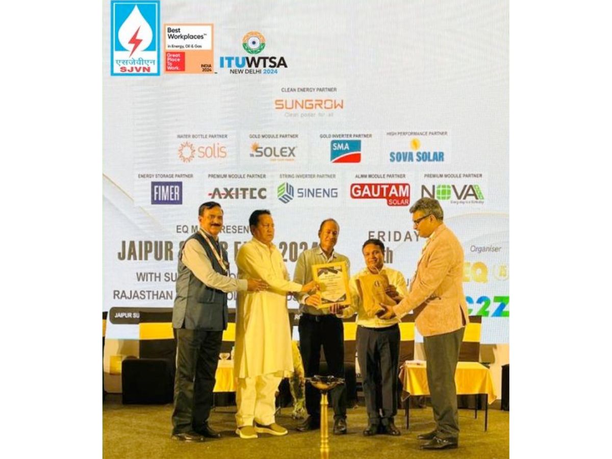 SJVN arm bags Diamond Award for Utility Scale Company of Year in PSU Category