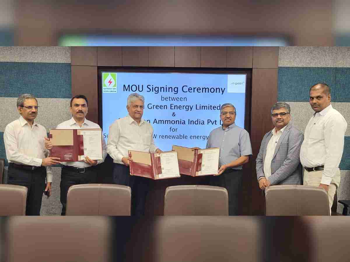 SJVN inks an MOU with AM Ammonia to supply renewable energy