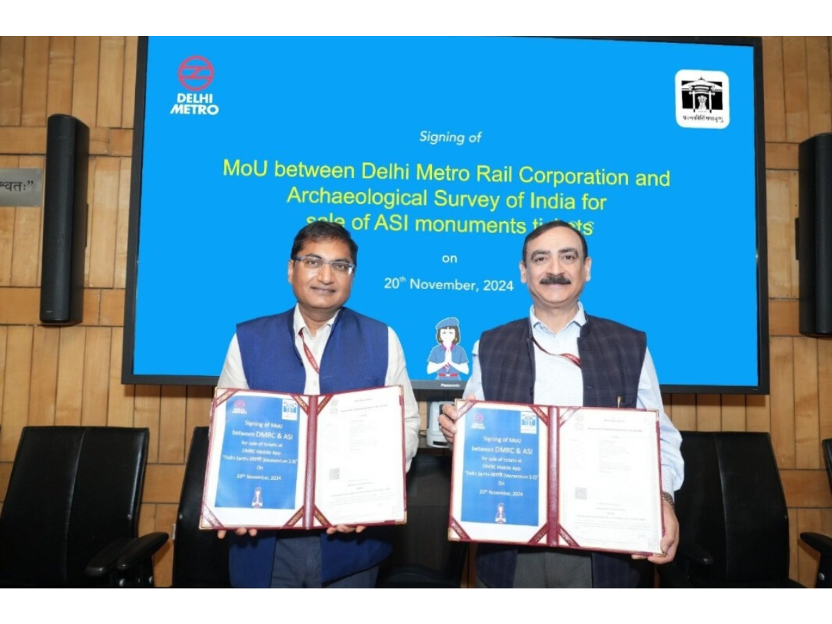 DMRC signs MoU with ASI to enable tickets via DMRC’s Momentum 2.0 Delhi Sarthi-app