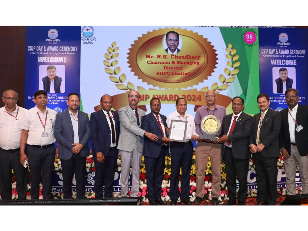 CMD, NHPC conferred with CBIP Individual Award