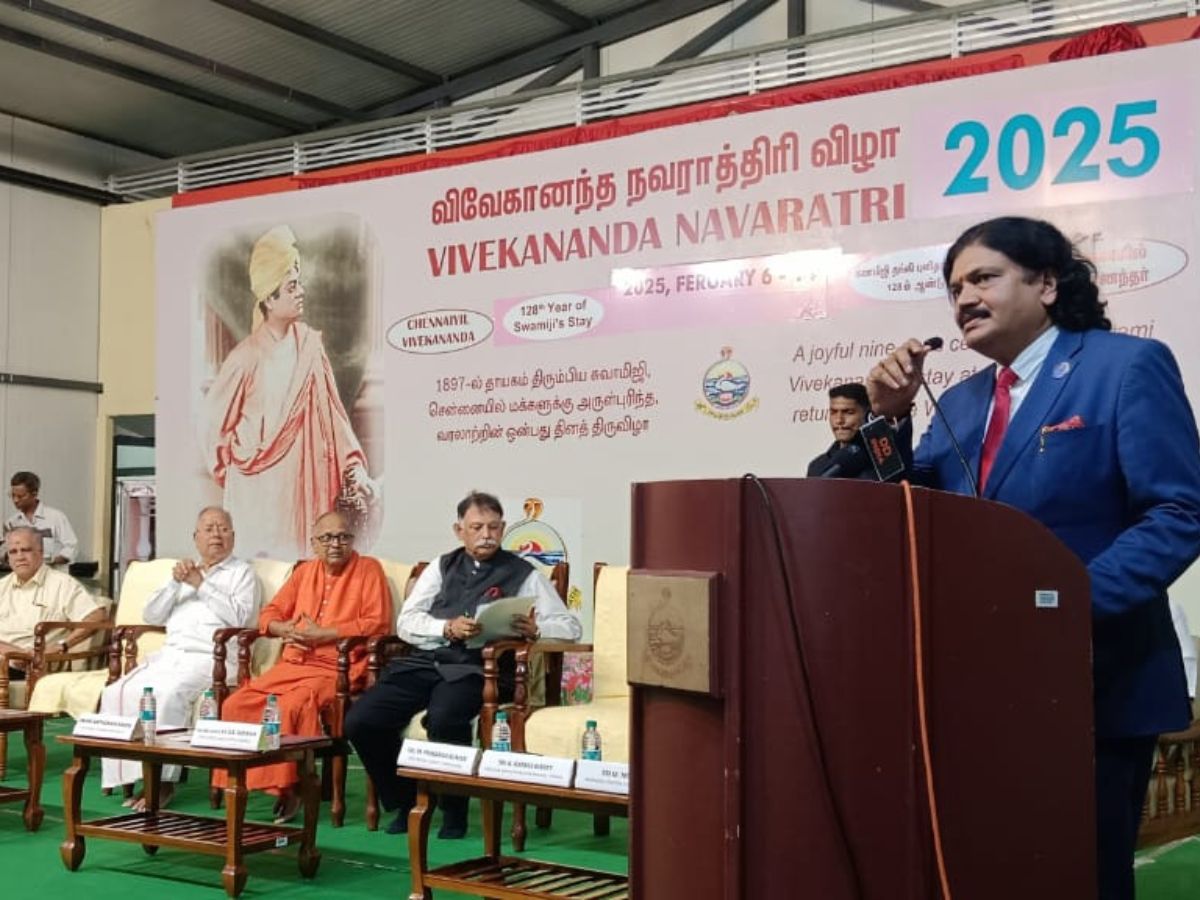 CMD, NLCIL Prasanna Kumar Motupalli participates as Guest of Honour in the inaugural function of Vivekananda Navaratri 2025