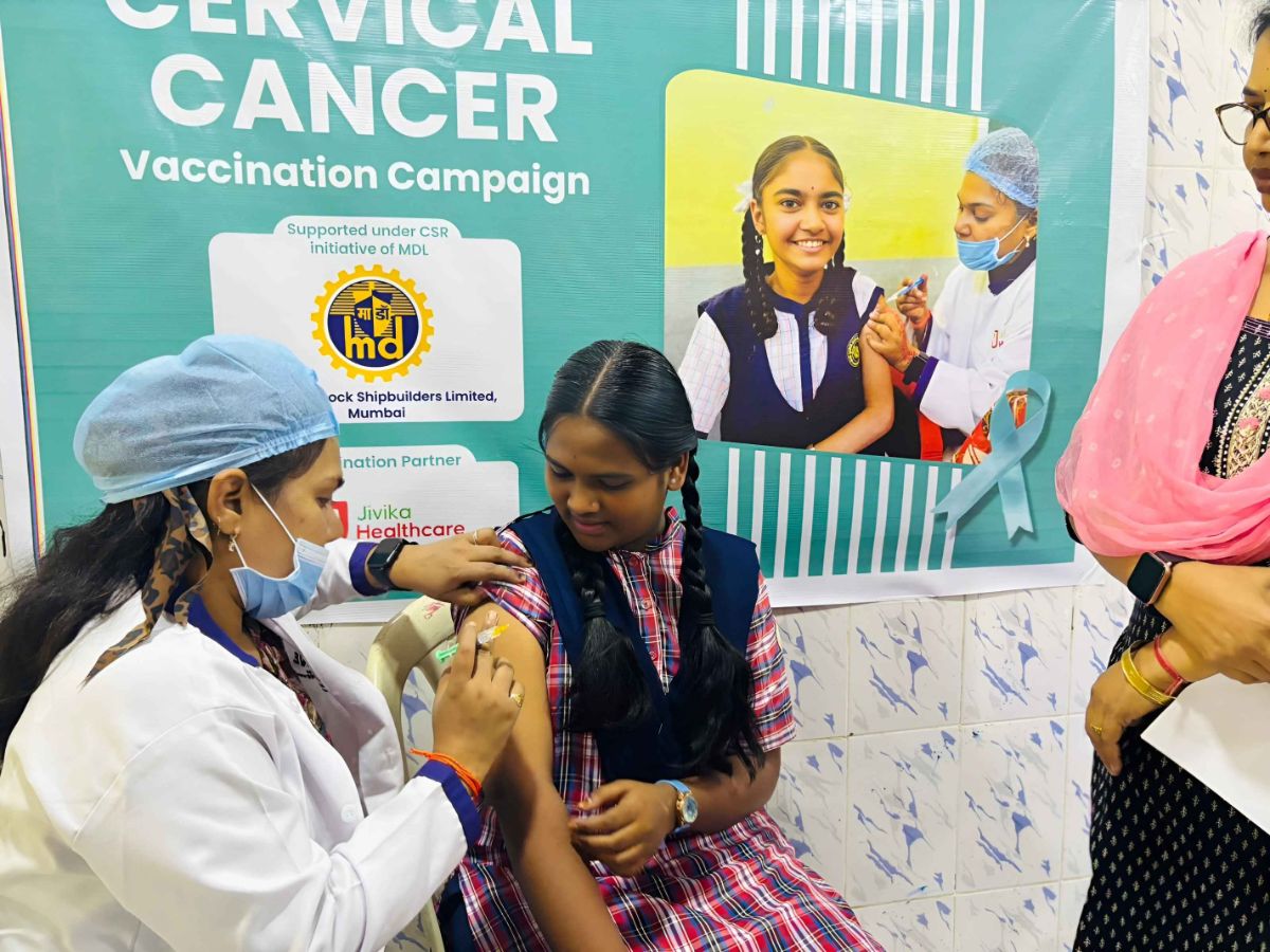 Mazagon Dock safeguards 2,800 Schoolgirls with Cervical Cancer Vaccination