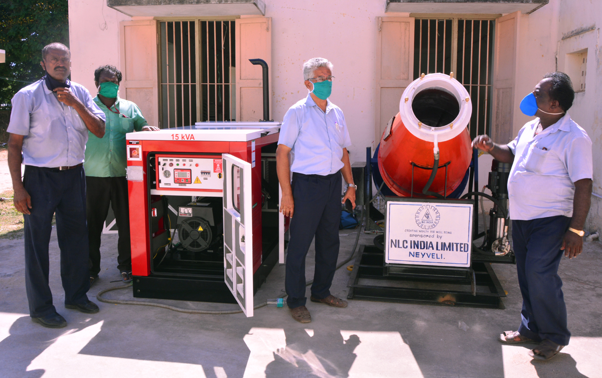 NLCIL donate minter an effective disinfectant unit to cuddalore