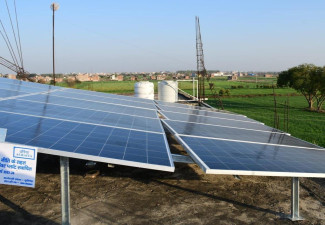 NTPC Auraiya installed rooftop solar panels at an old age home